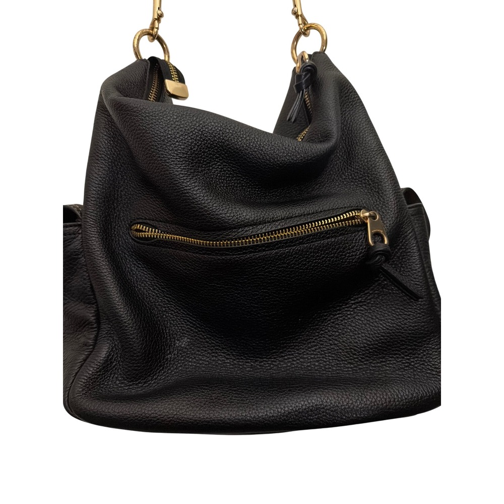 Coach Black Pebbled Leather Shoulder Bag Hobo Gold Hardware H2222-6152 - Picture 8 of 12
